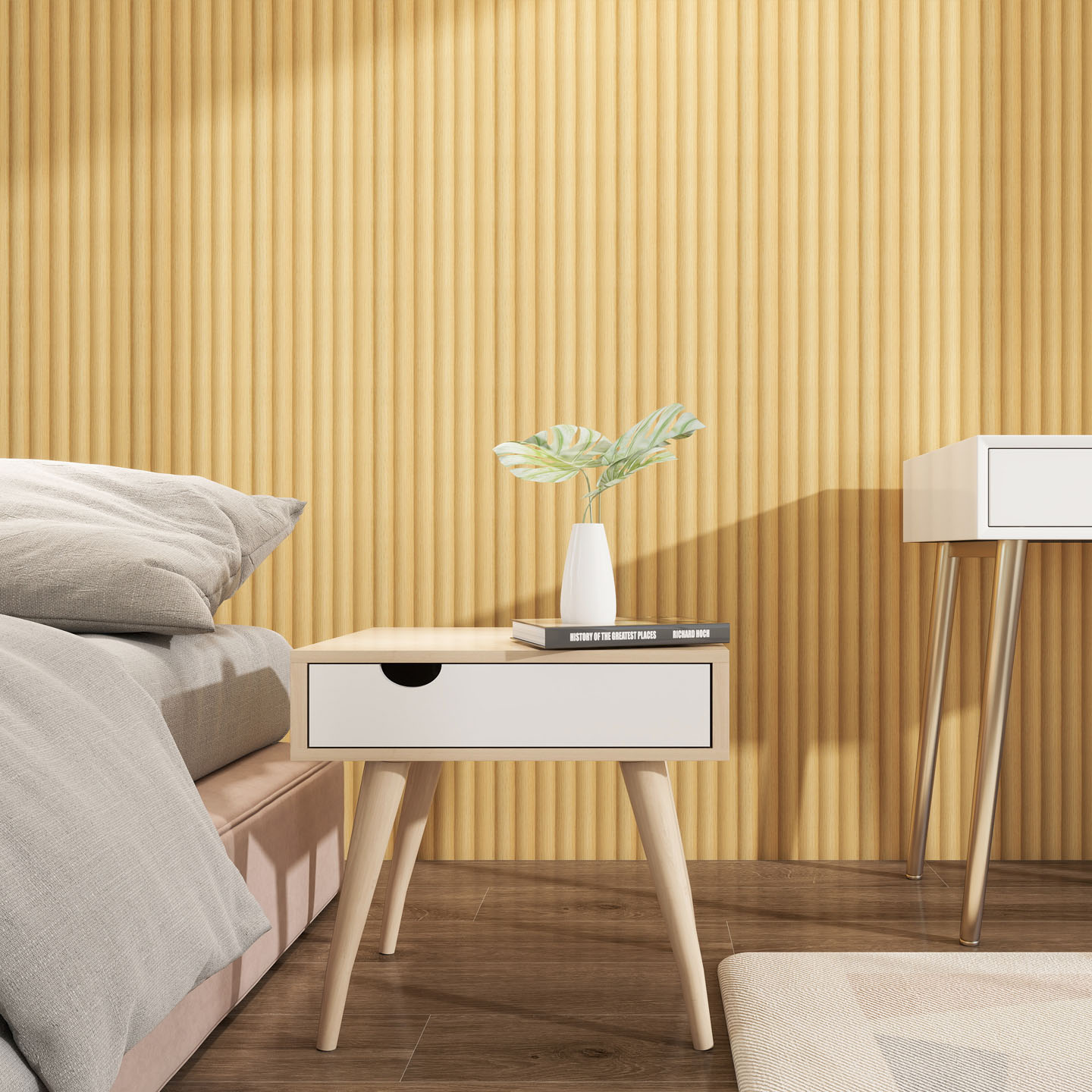 Panel para Pared Bold Line Honey | Ambiente Dormitorio