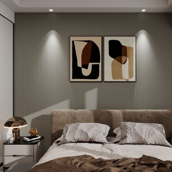 Panel para Pared Soft Line Clay | Ambiente Dormitorio