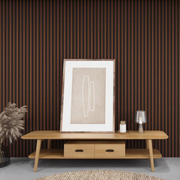 Panel para Pared Wide Line Dark | Ambiente Sala