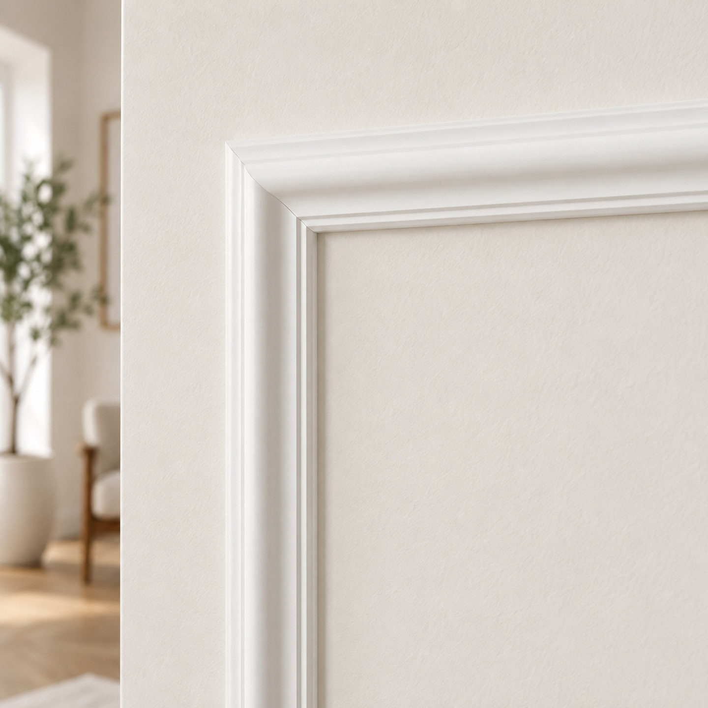 Kit Molduras Trace - Blanco Pintable | Molduras Decorativas para Pared | Detalle Principal